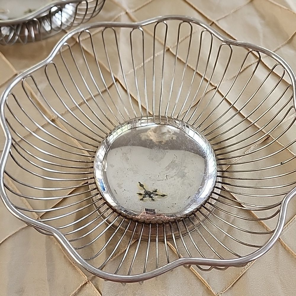 Vintage Flower Shaped Bread or Fruit Basket Coquette